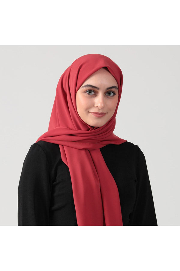 Medine İpeği Eşarp 110 x 110 cm - Vişne