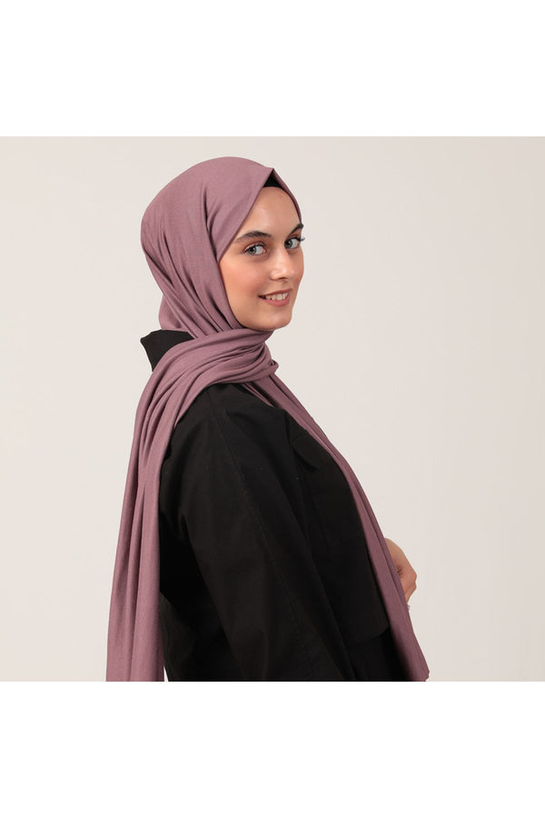 Penye Şal - Koyu Gül Kurusu