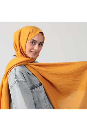Pamuk Vual Şal - Karamel