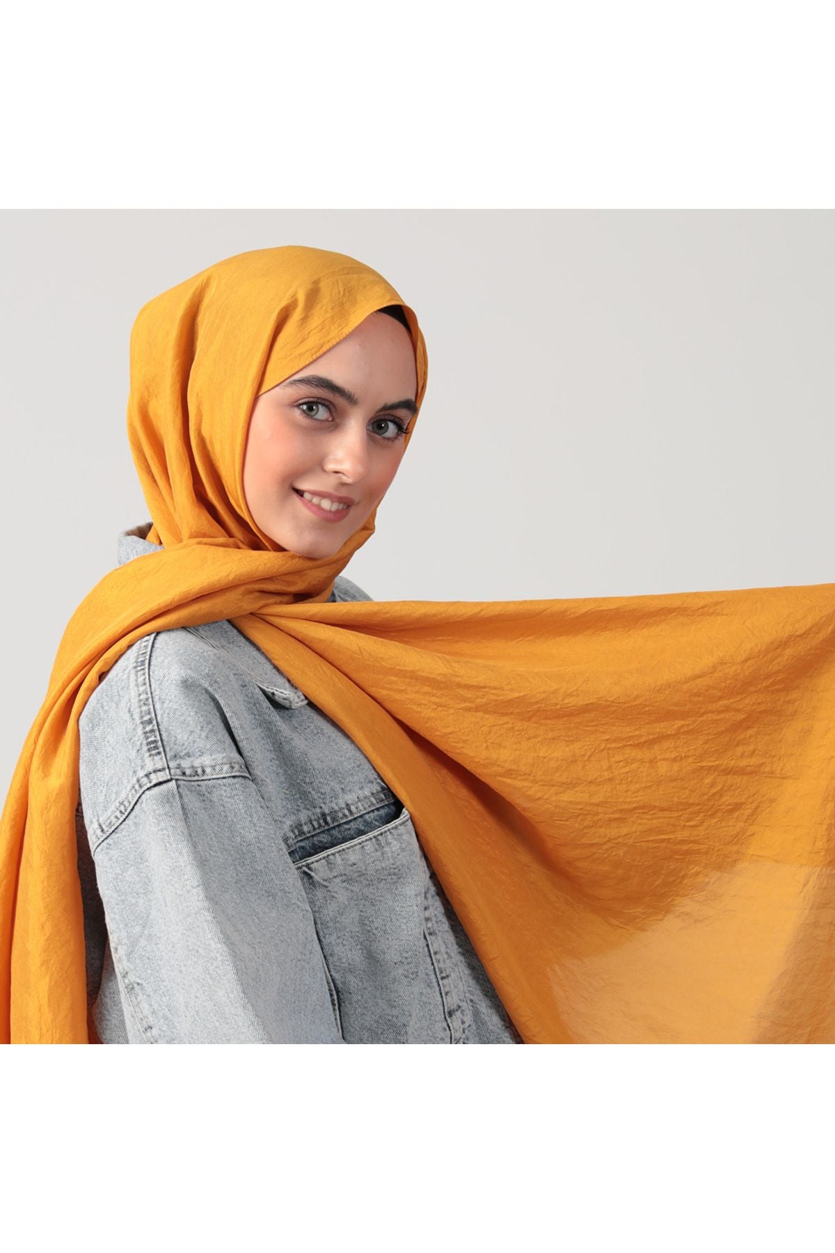 Pamuk Vual Şal - Karamel