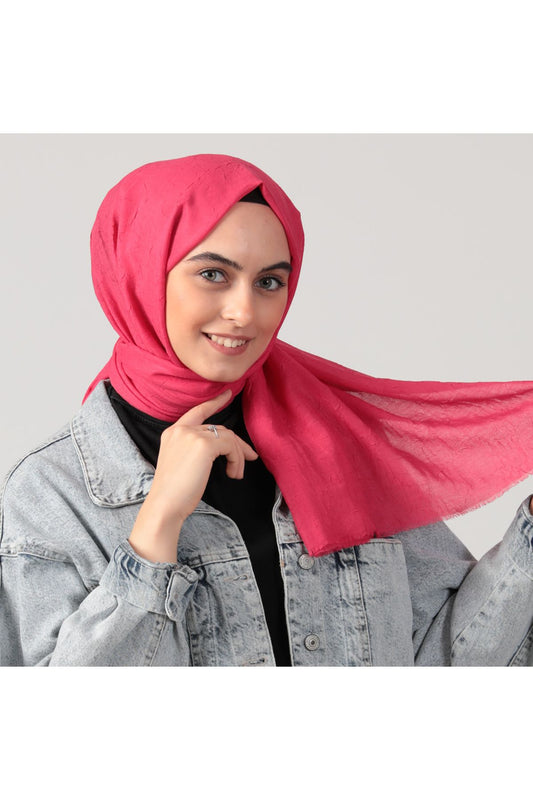 Pamuk Kraş Şal - Fuşya