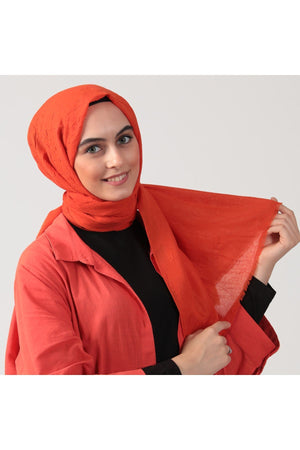 Pamuk Kraş Şal - Nar Çiçeği