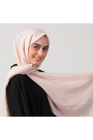 Pamuk Vual Şal - Açık Pudra