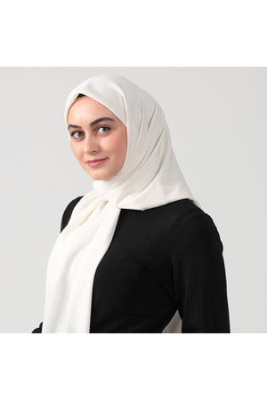 Medine İpeği Eşarp 110 x 110 cm - Krem