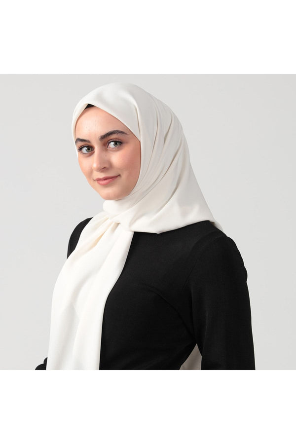 Medine İpeği Eşarp 110 x 110 cm - Krem