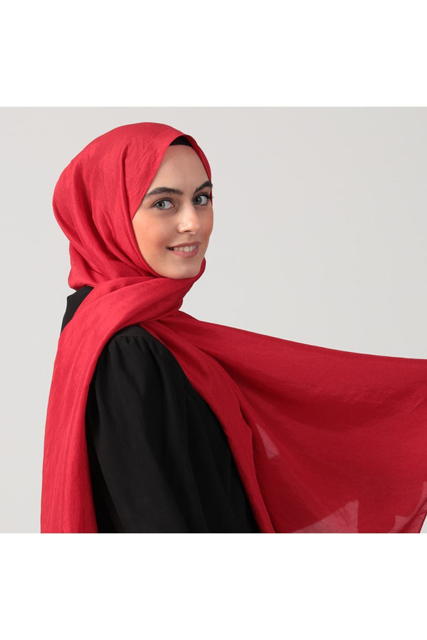 Pamuk Vual Şal - Kırmızı