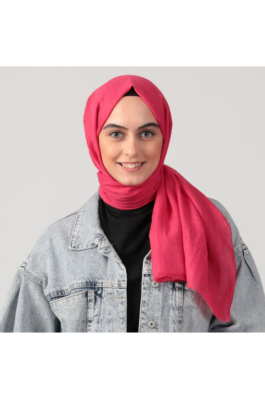 Pamuk Kraş Şal - Fuşya