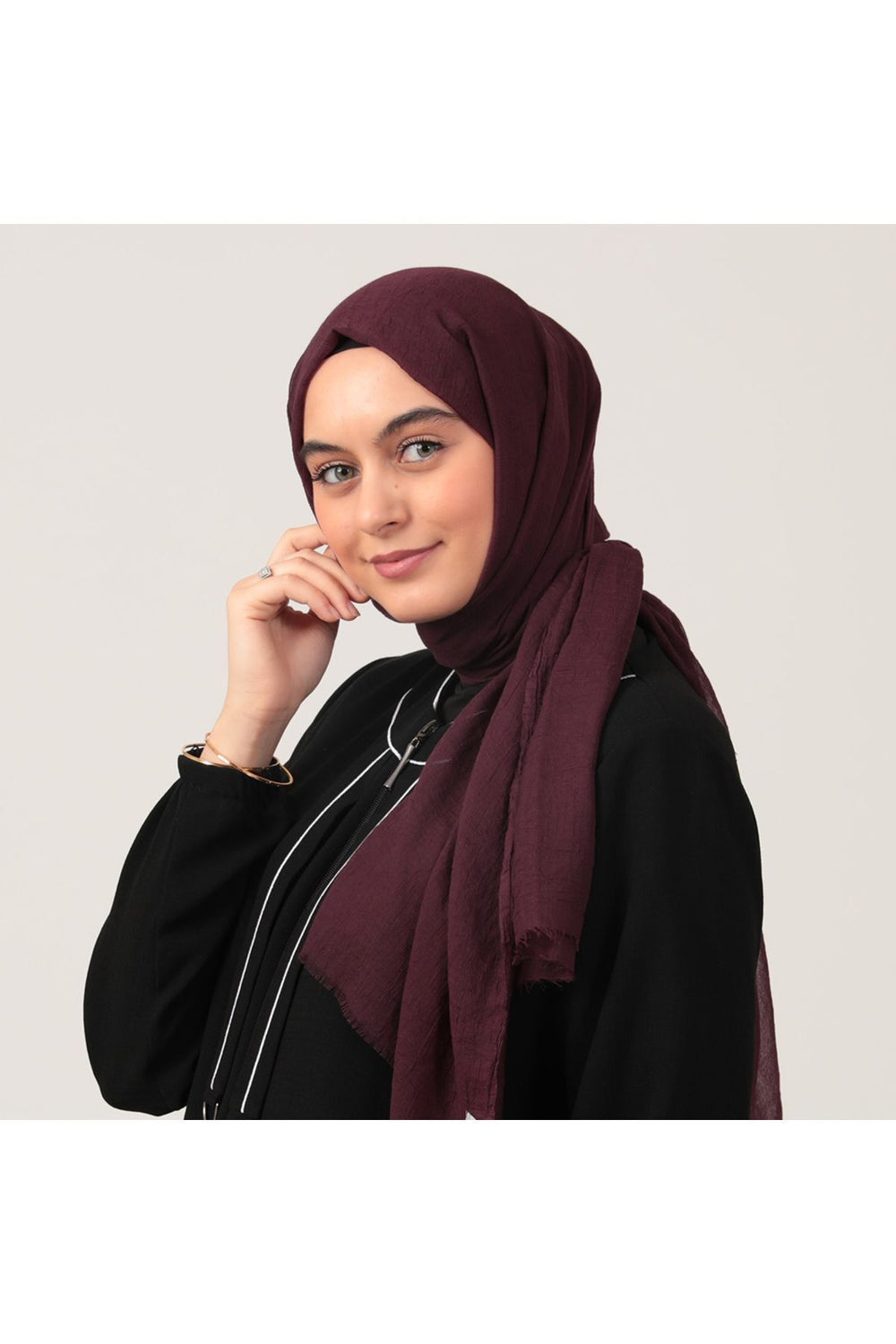 Ultra İnce Şal - Koyu Mor