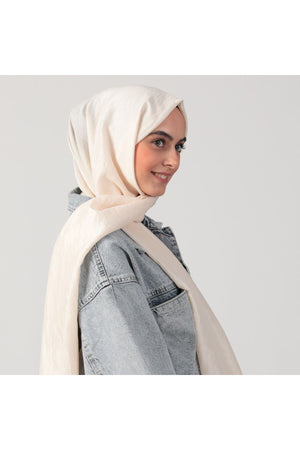 Pamuk Vual Şal - Vanilya