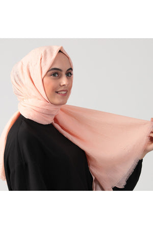 Pamuk Kraş Şal - Somon