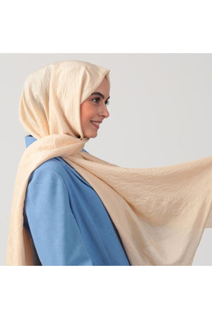 Pamuk Vual Şal - Açık Gold