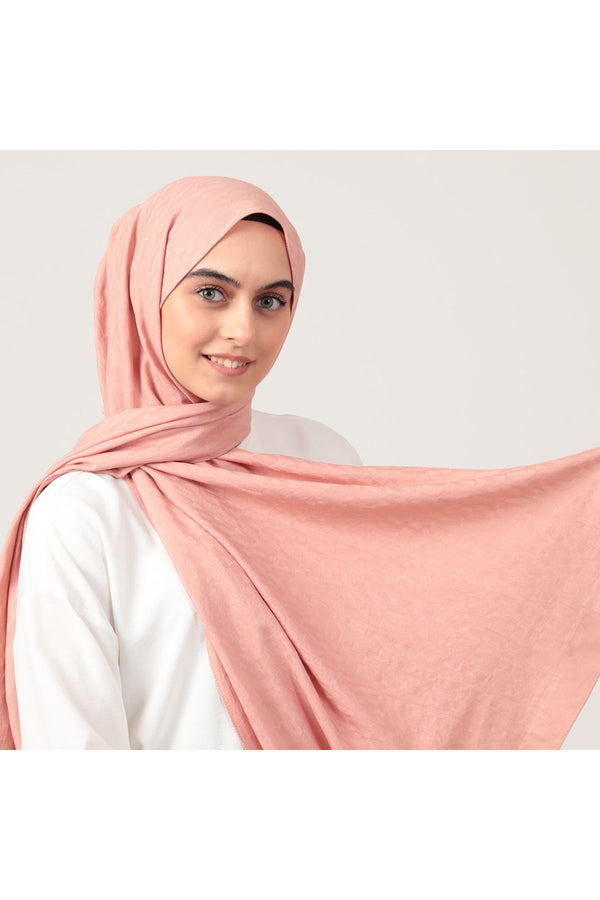 V Desen Fresh Cotton Şal - Pudra