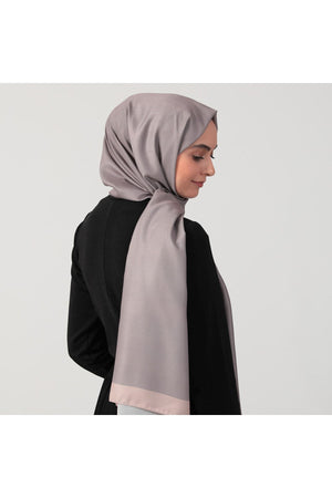 Pamuk İpek Şal - Düz Renk Şal - Vizon