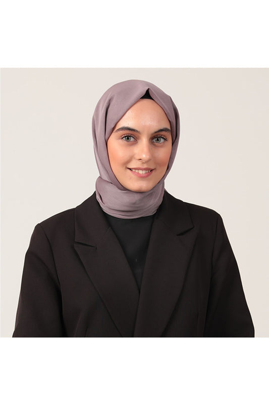 Janjanlı Şifon Şal - Koyu Vizon