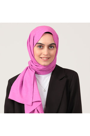 V Desen Fresh Cotton Şal - Begonvil