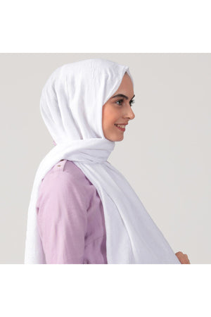 Pamuk Kraş Şal - Beyaz