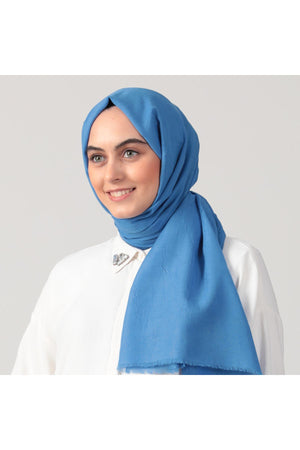 Pamuk Kraş Şal - İndigo