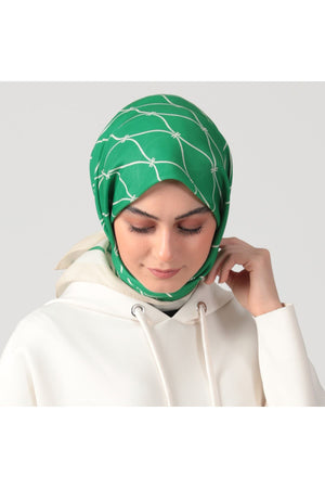 Pamuk Ipek Eşarp - Dalga Desen - Benetton