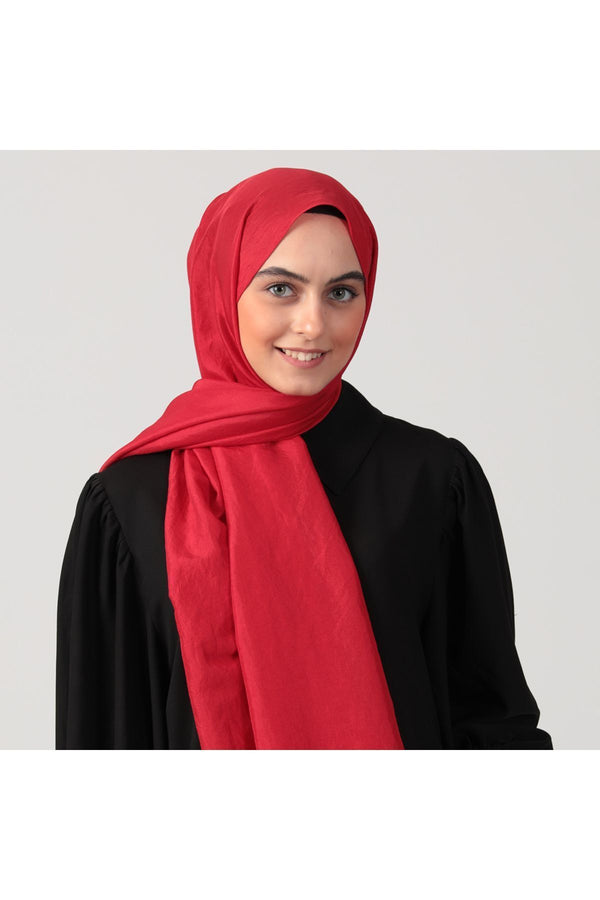 Pamuk Vual Şal - Kırmızı