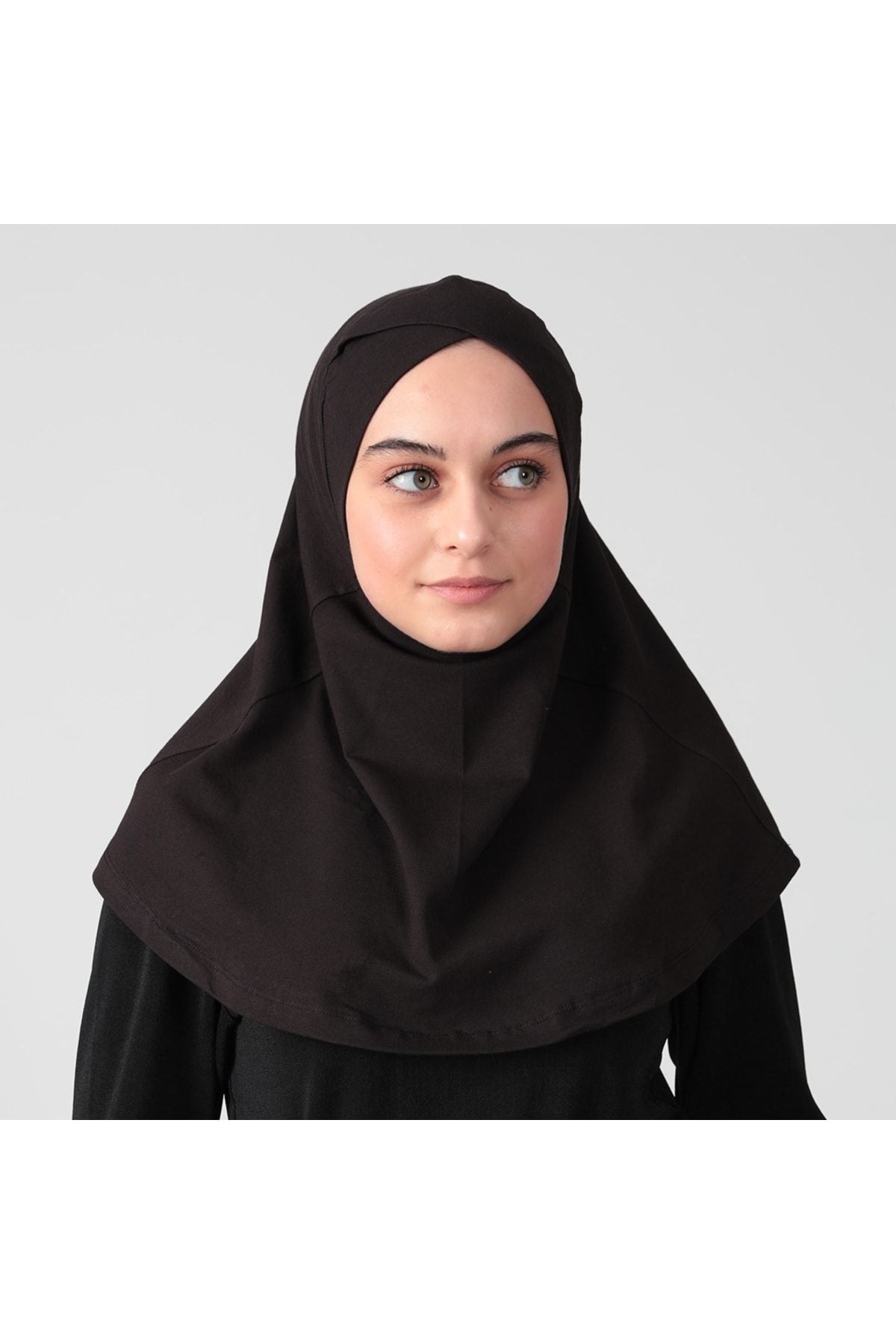 Boyunluklu Hijab Bone - Çapraz - Siyah