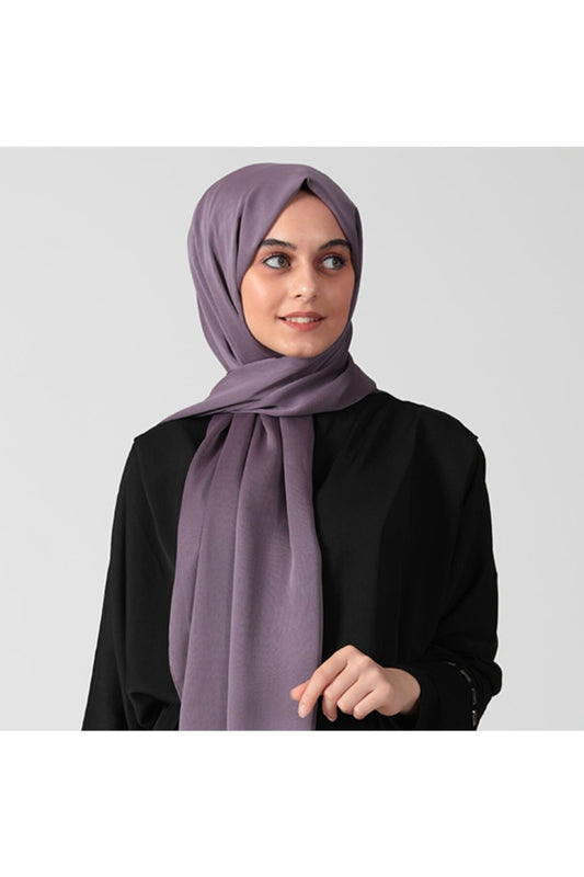 Janjanlı Şifon Şal - Incir Moru