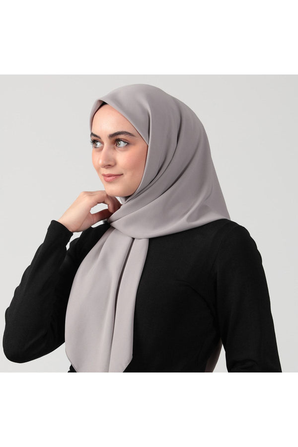 Medine İpeği Eşarp 110 x 110 cm - Taş