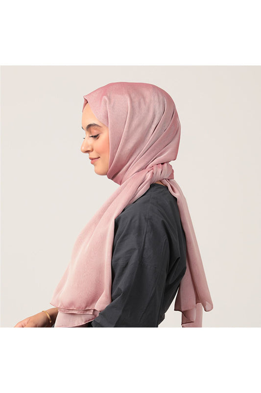 Janjanlı Şifon Şal - Pembe