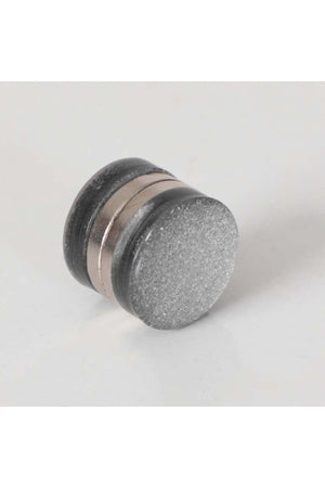 Mıknatıslı Eşarp Klipsi - Simli - Gri