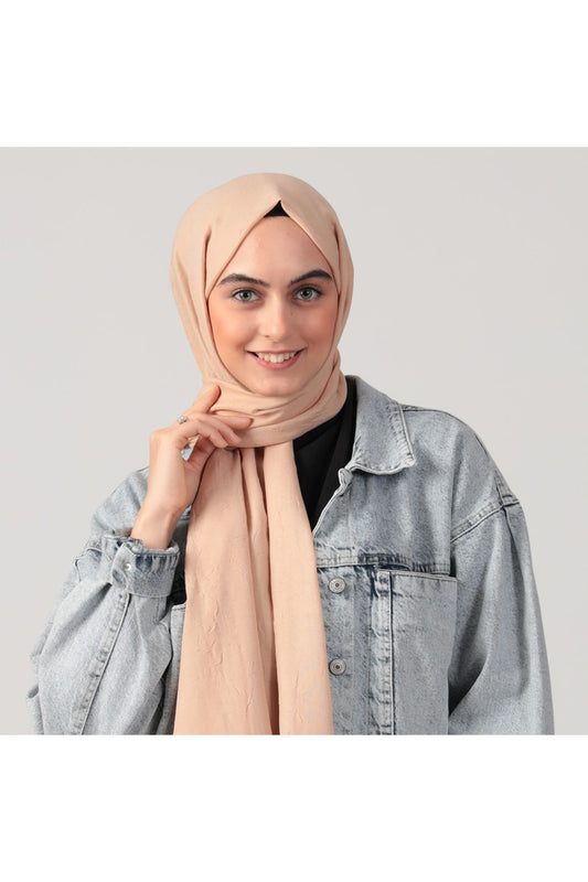 Pamuk Kraş Şal - Sütlü Kahve