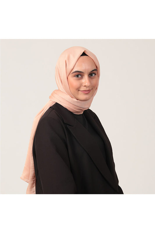 Janjanlı Şifon Şal - Yavruağzı