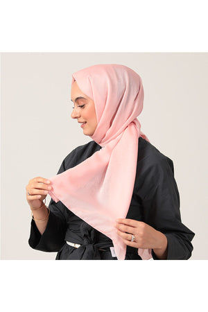 Janjanlı Şifon Şal - Şeker Pembe