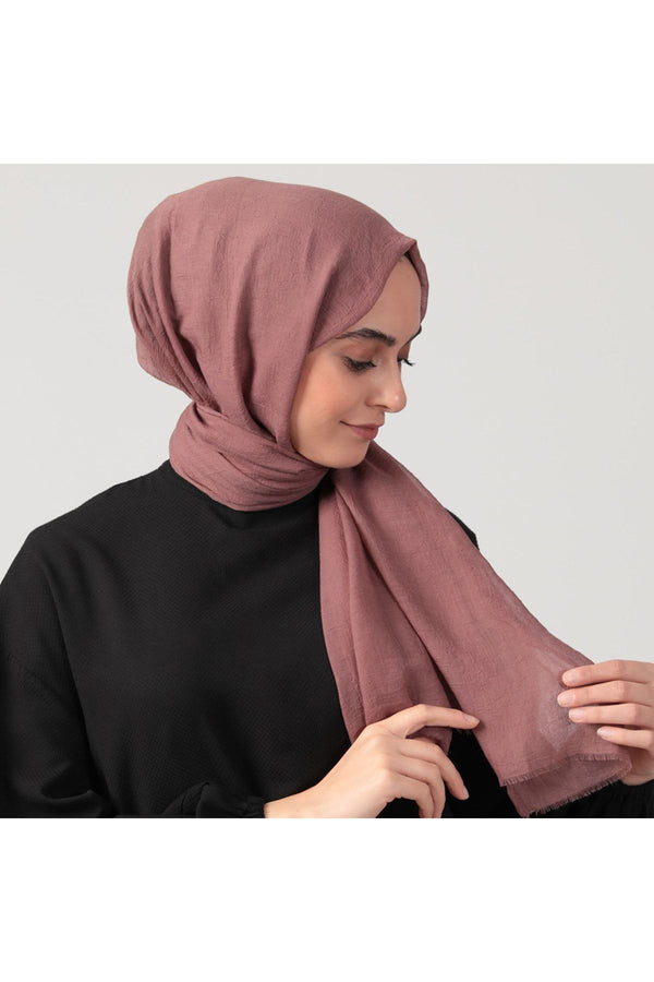Ultra İnce Şal - Koyu Gül Kurusu