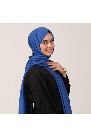 Penye Şal - Saks Mavisi