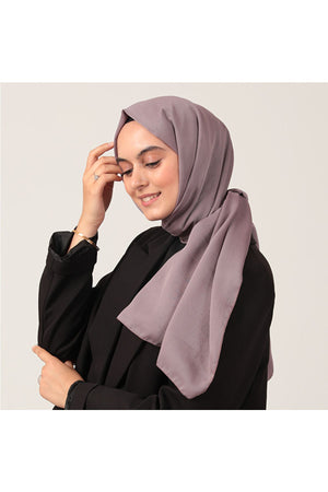 Janjanlı Şifon Şal - Koyu Vizon