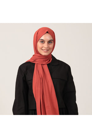 Penye Şal - Kiremit