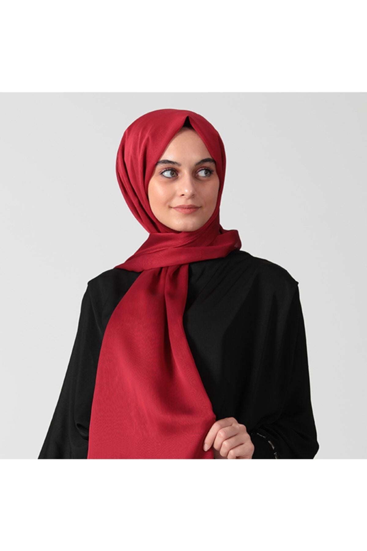 Janjanlı Şifon Şal - Bordo