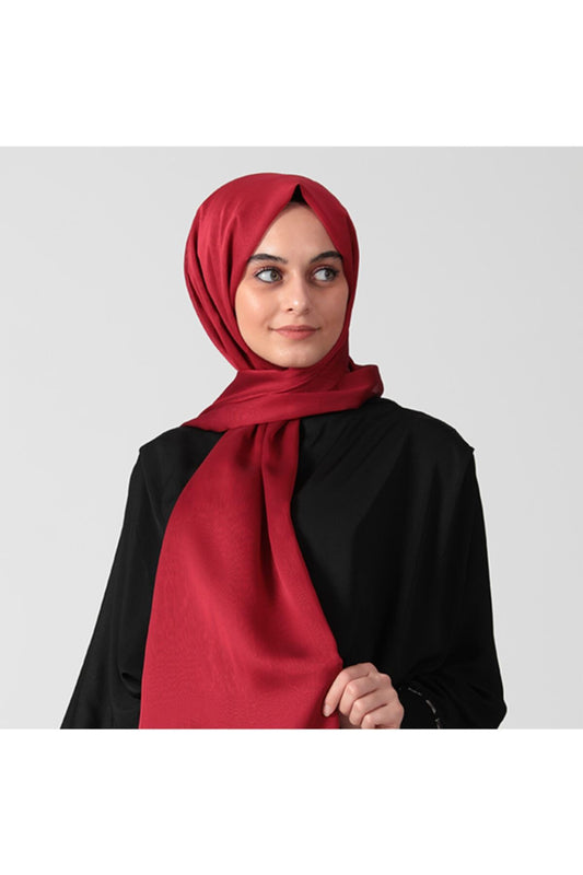 Janjanlı Şifon Şal - Bordo