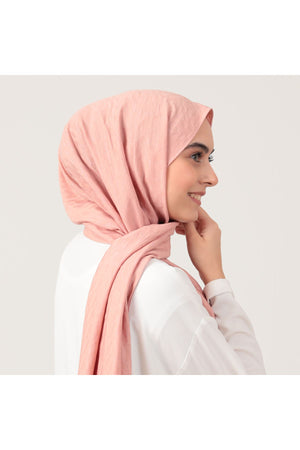 V Desen Fresh Cotton Şal - Pudra