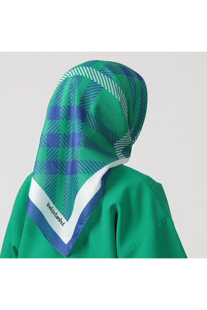 Pamuk İpek Eşarp - Ekose Desen - Benetton