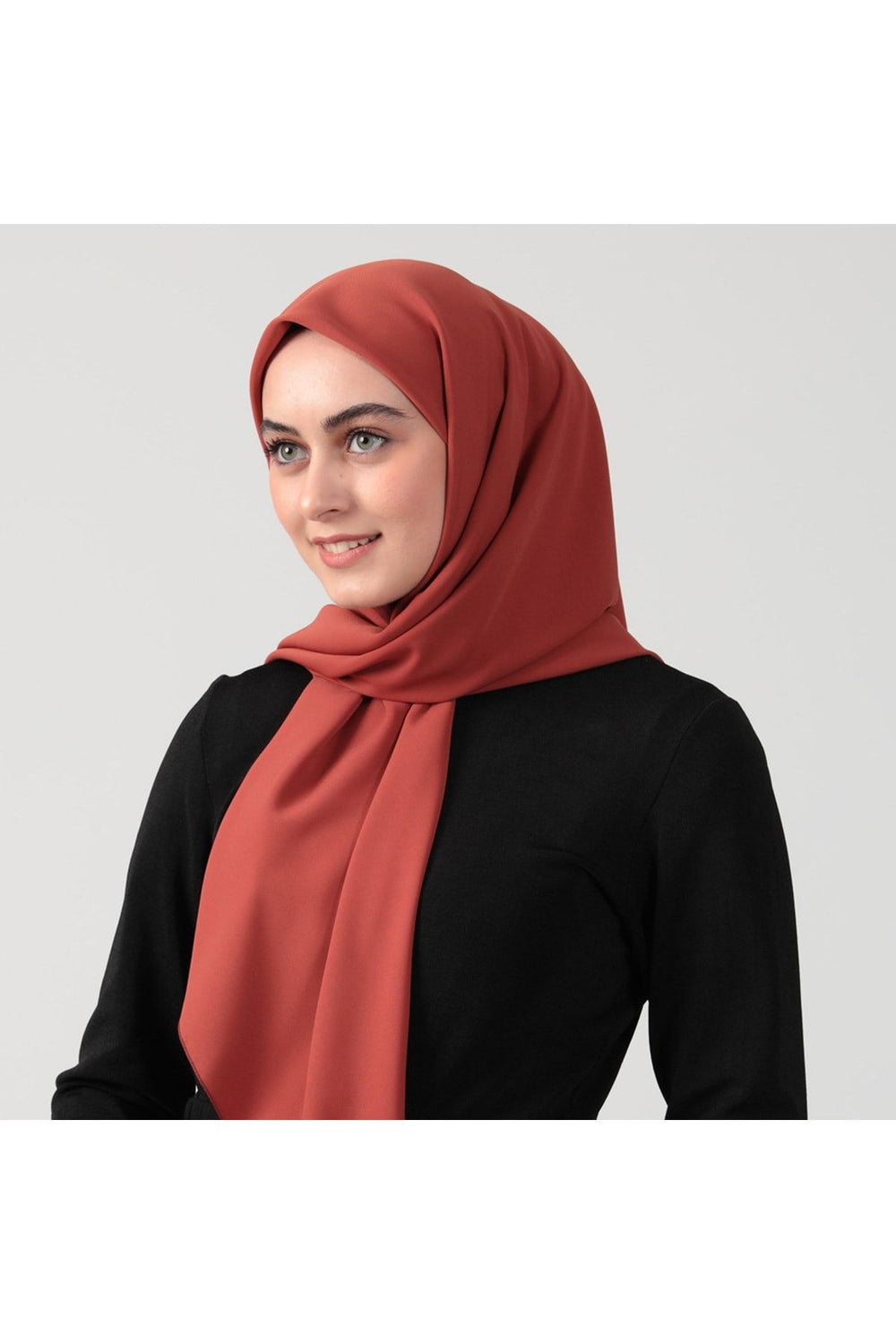 Medine İpeği Eşarp 110 x 110 cm - Tarçın
