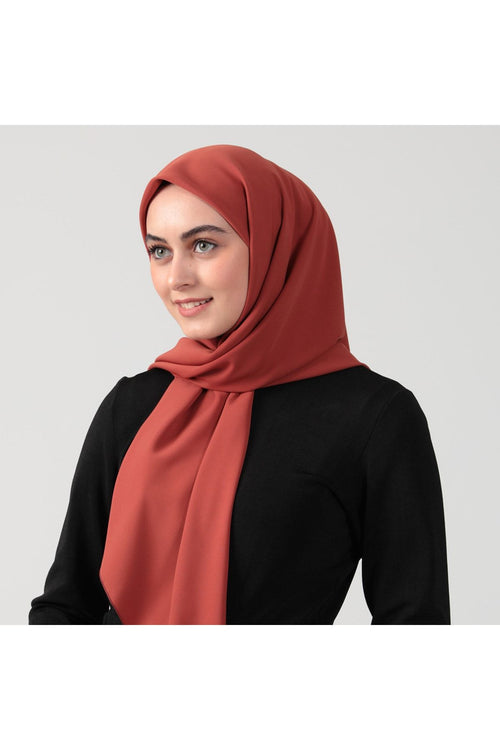 Medine İpeği Eşarp 110 x 110 cm - Tarçın