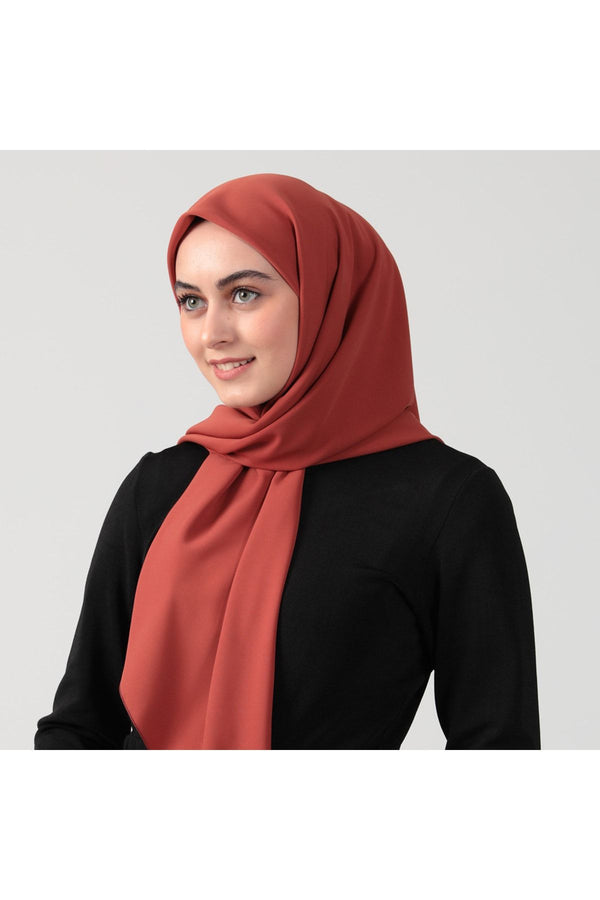 Medine İpeği Eşarp 110 x 110 cm - Tarçın