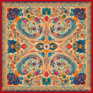 Efilia Desenli Eşarp - Çiçek Tahtı - Sarı