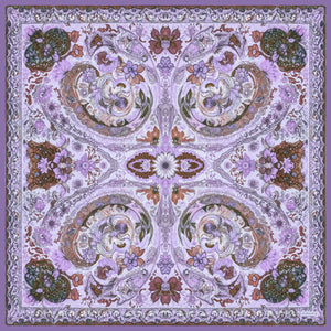 Efilia Desenli Eşarp - Çiçek Tahtı - Lila