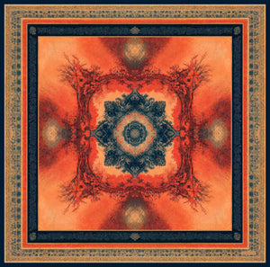 Efilia Desenli Eşarp - Köklerin Aynası - Kırmızı