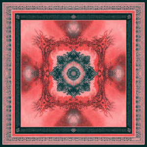 Efilia Desenli Eşarp - Köklerin Aynası - Pudra