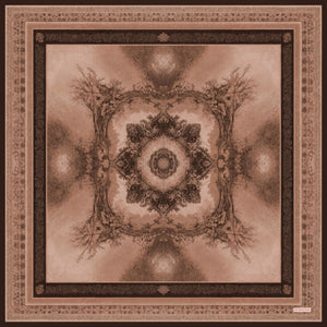 Efilia Desenli Eşarp - Köklerin Aynası - Kahverengi