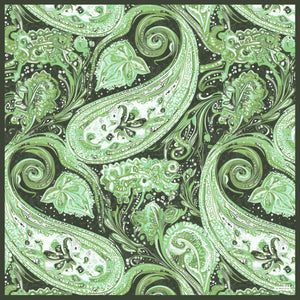 Efilia Desenli Eşarp - Kozmik Paisley - Yeşil