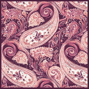 Efilia Desenli Eşarp - Kozmik Paisley - Pudra