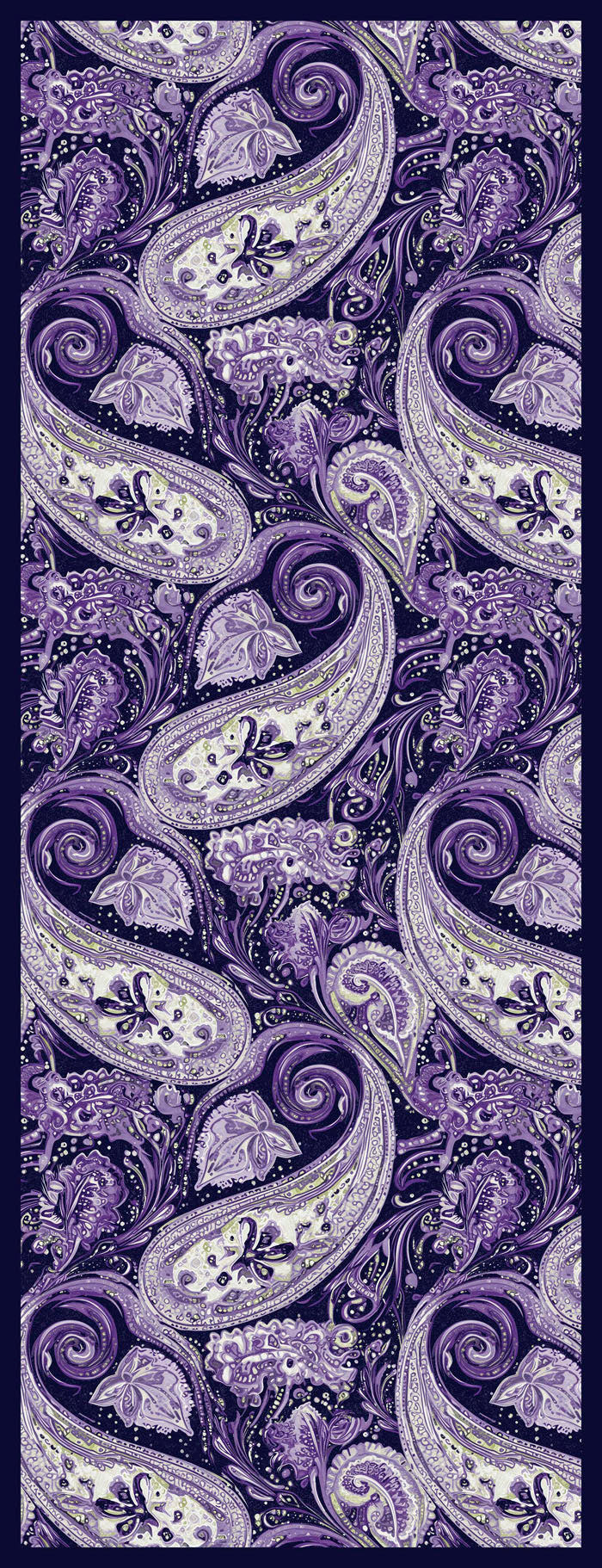 Efilia Desenli Şal - Kozmik Paisley - Mor